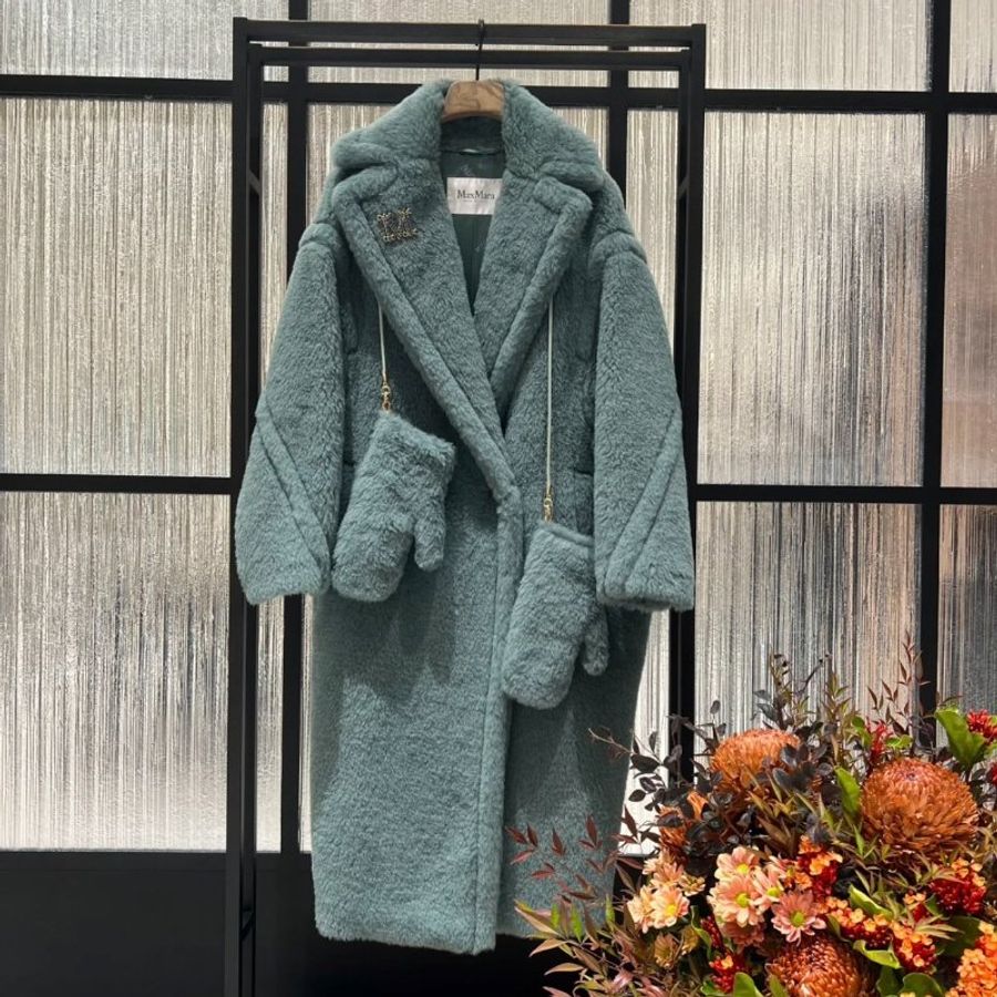🧧新年特價活動🧧Max Mara 經典泰迪 Teddy Tedgirl 鬆軟大衣 S 鼠尾草綠 (劉詩詩同款)-10