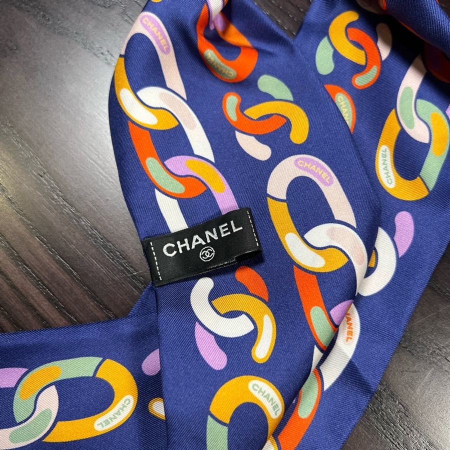 Chanel 絲質髮飾 彩色-4