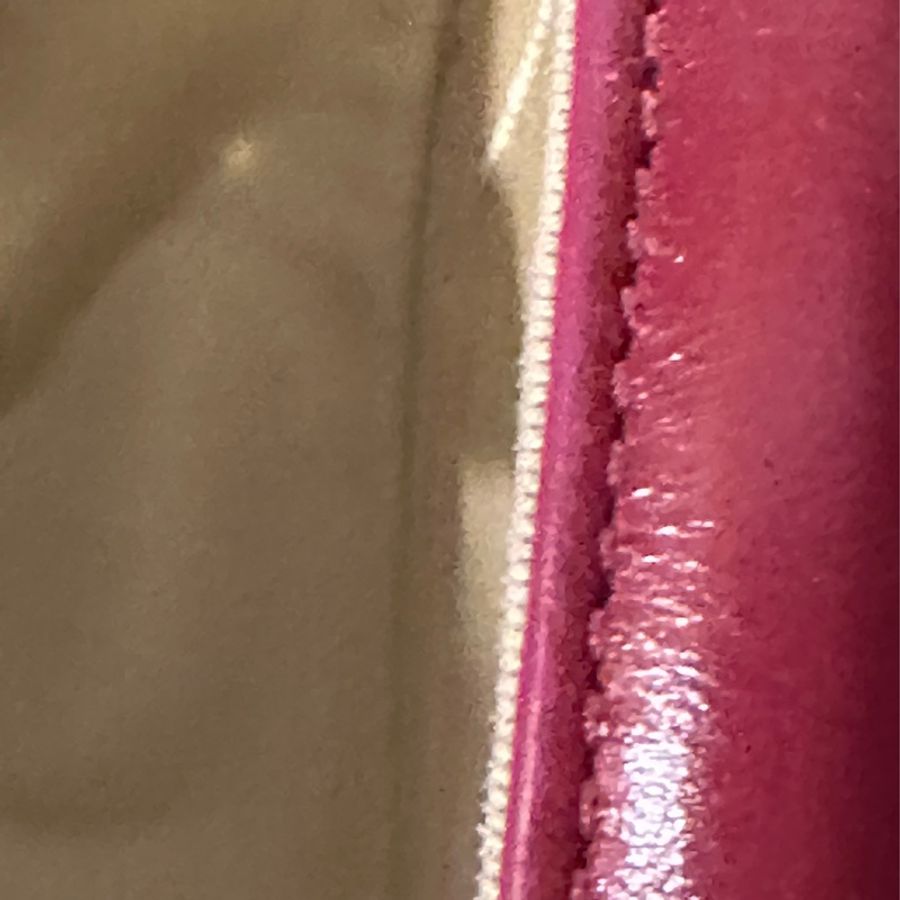 CHANEL香奈兒經典雙C LOGO菱格紋復古鍊帶斜背手替圓餅包紅色-14