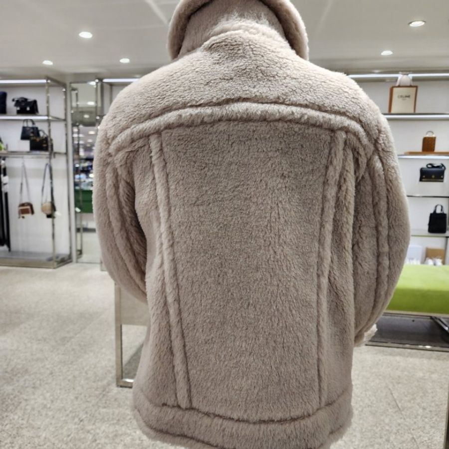 🧧新年特價活動🧧Max Mara 短款 Teddino 泰迪短大衣 - 羊駝毛與羊毛混紡打造的奢華短外套 沙色 EU 38/40/42-2