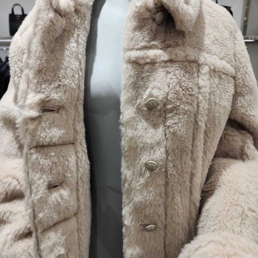 🧧新年特價活動🧧Max Mara 短款 Teddino 泰迪短大衣 - 羊駝毛與羊毛混紡打造的奢華短外套 沙色 EU 38/40/42-3