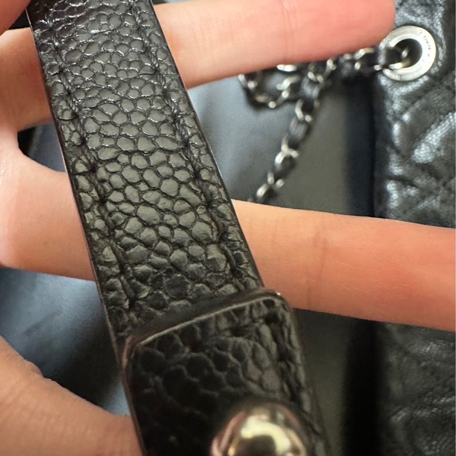 Chanel Cf30黑銀荔枝牛皮雙鏈單蓋🖤🈶標🈶卡-28