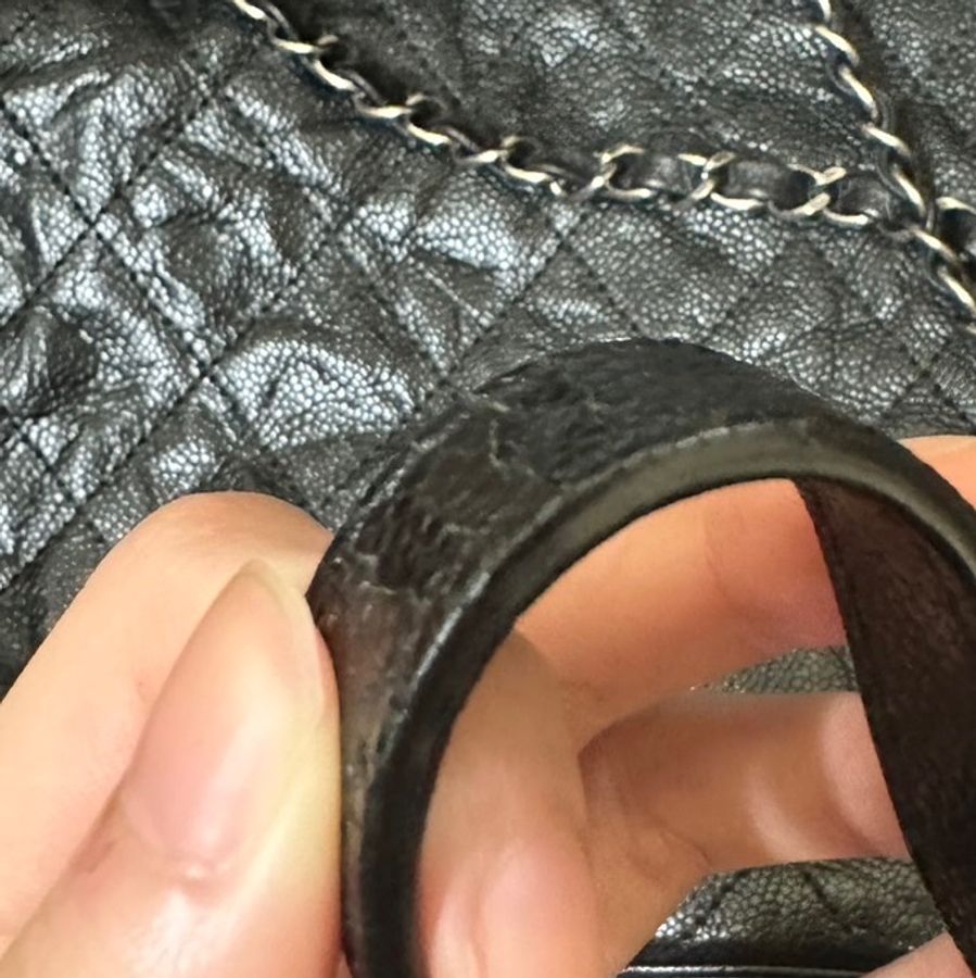 Chanel Cf30黑銀荔枝牛皮雙鏈單蓋🖤🈶標🈶卡-31