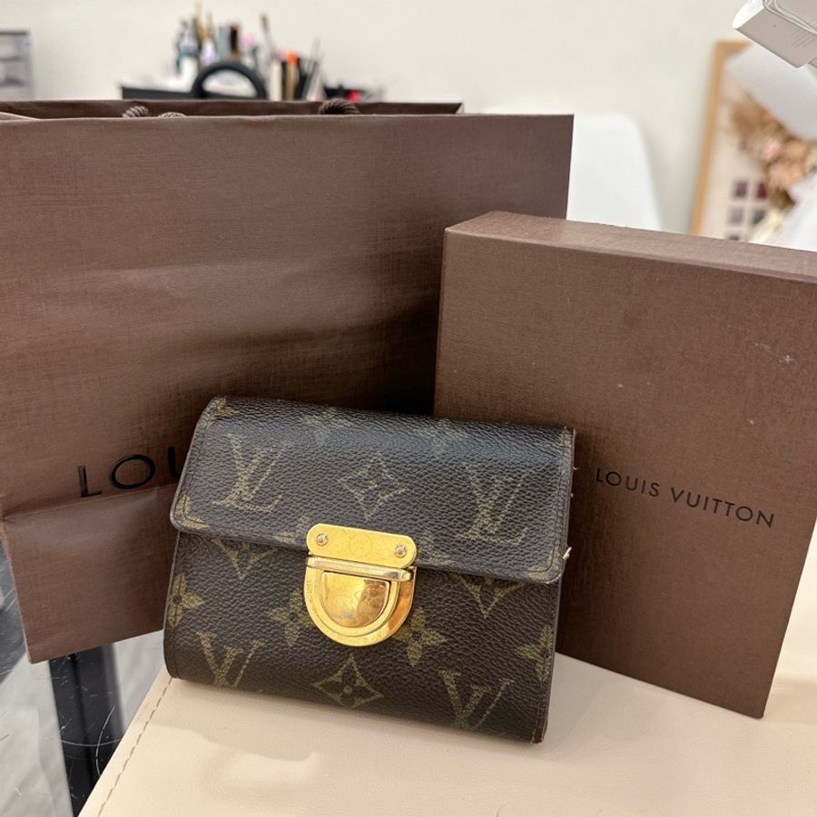 LV LOUIS VUITTON 曼哈頓 中夾 短夾 古董包-0
