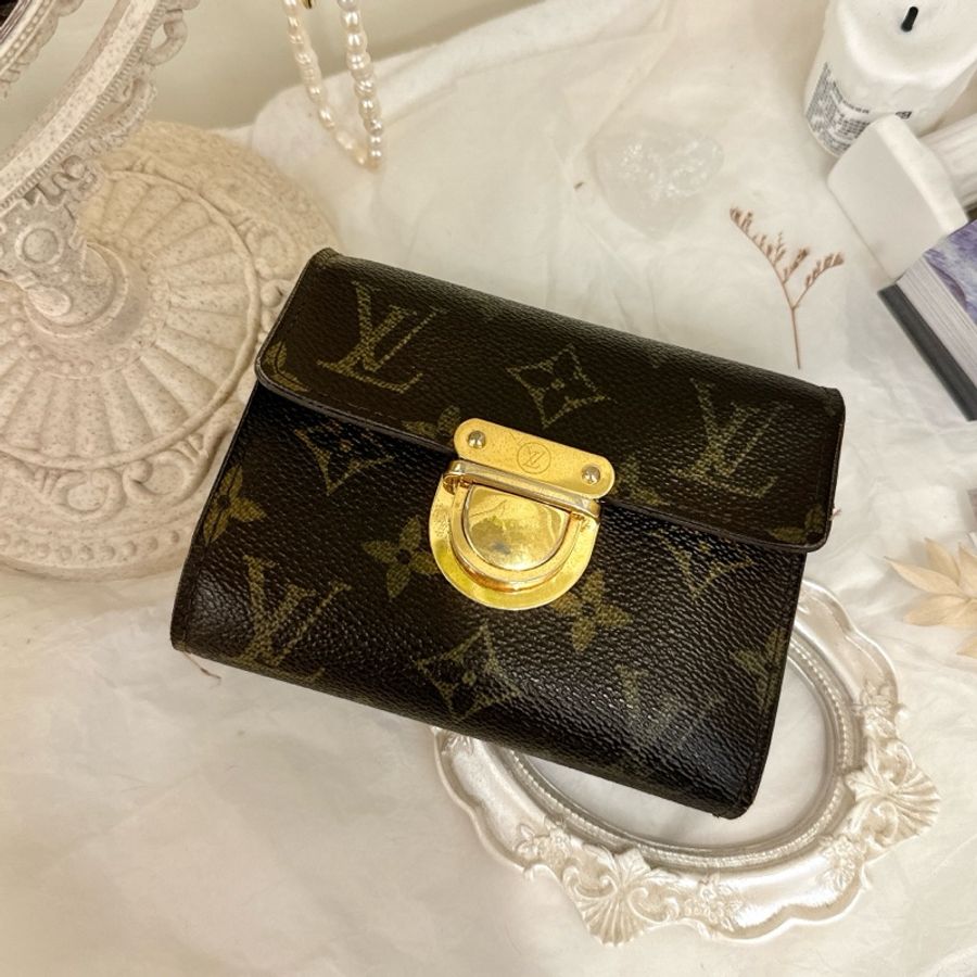 LV LOUIS VUITTON 曼哈頓 中夾 短夾 古董包-1