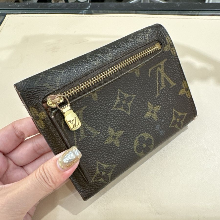 LV LOUIS VUITTON 曼哈頓 中夾 短夾 古董包-5