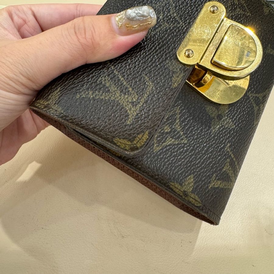 LV LOUIS VUITTON 曼哈頓 中夾 短夾 古董包-13