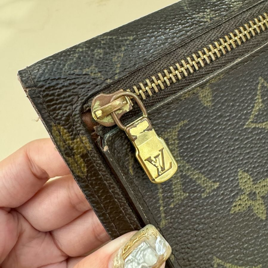 LV LOUIS VUITTON 曼哈頓 中夾 短夾 古董包-19