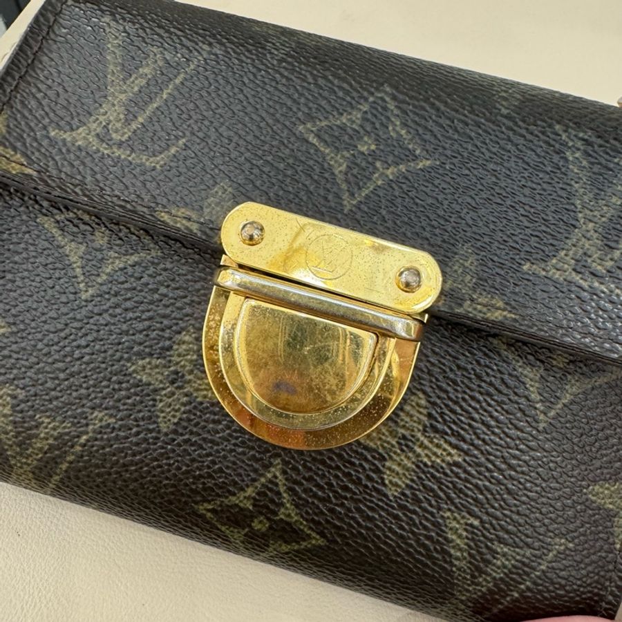 LV LOUIS VUITTON 曼哈頓 中夾 短夾 古董包-20