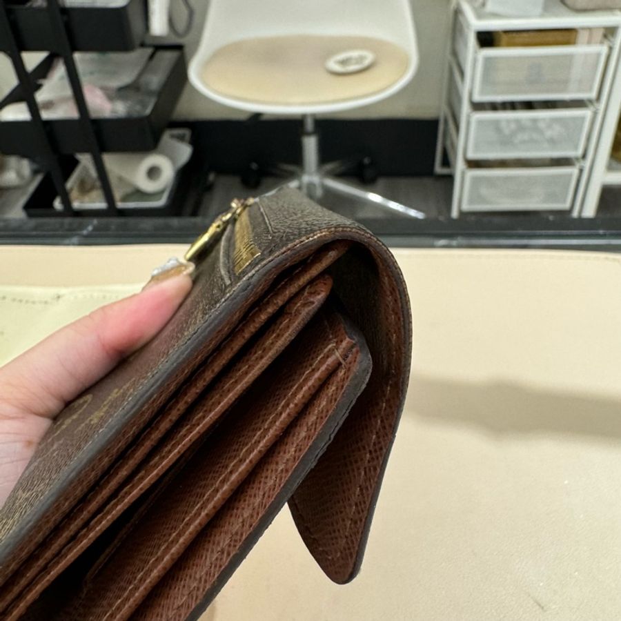 LV LOUIS VUITTON 曼哈頓 中夾 短夾 古董包-27