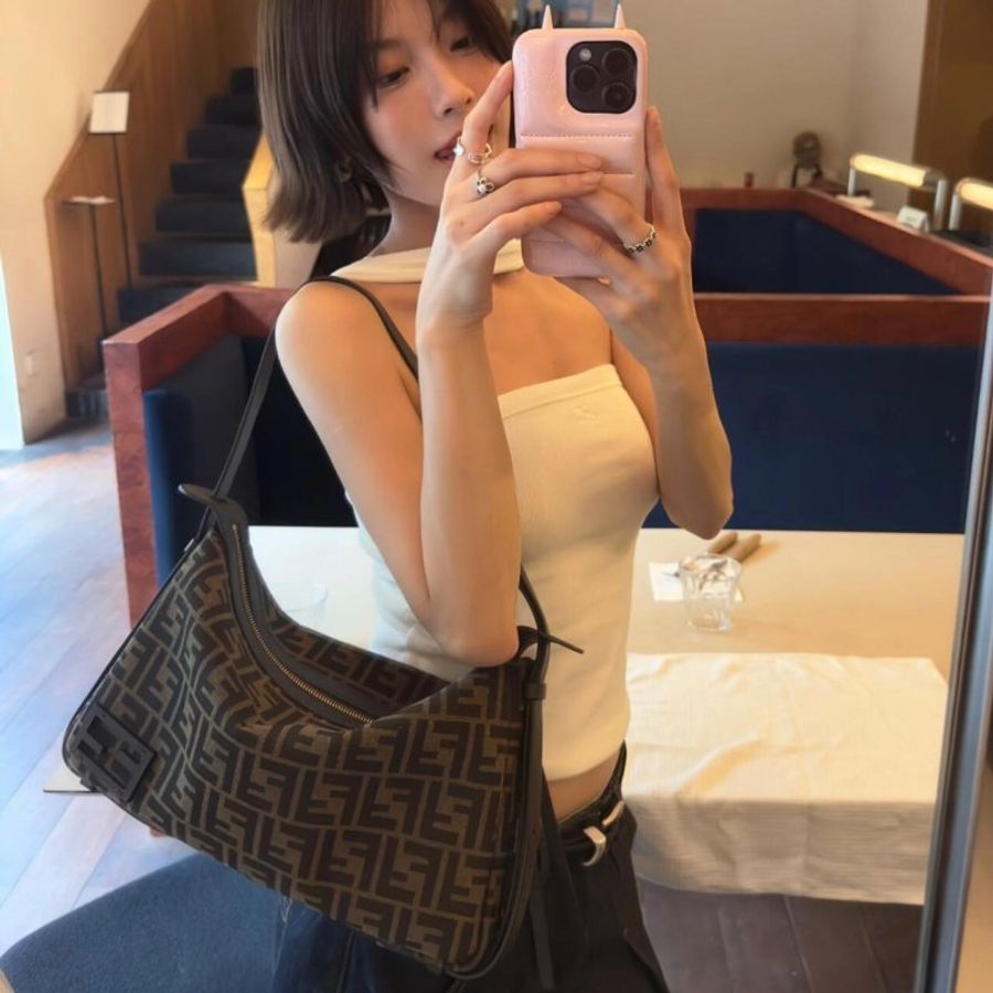 🎁母親節特價🎁Fendi 8BR829 中款 FF 提花布料包 Simply FENDI包 - 優雅簡約的奢華設計-2