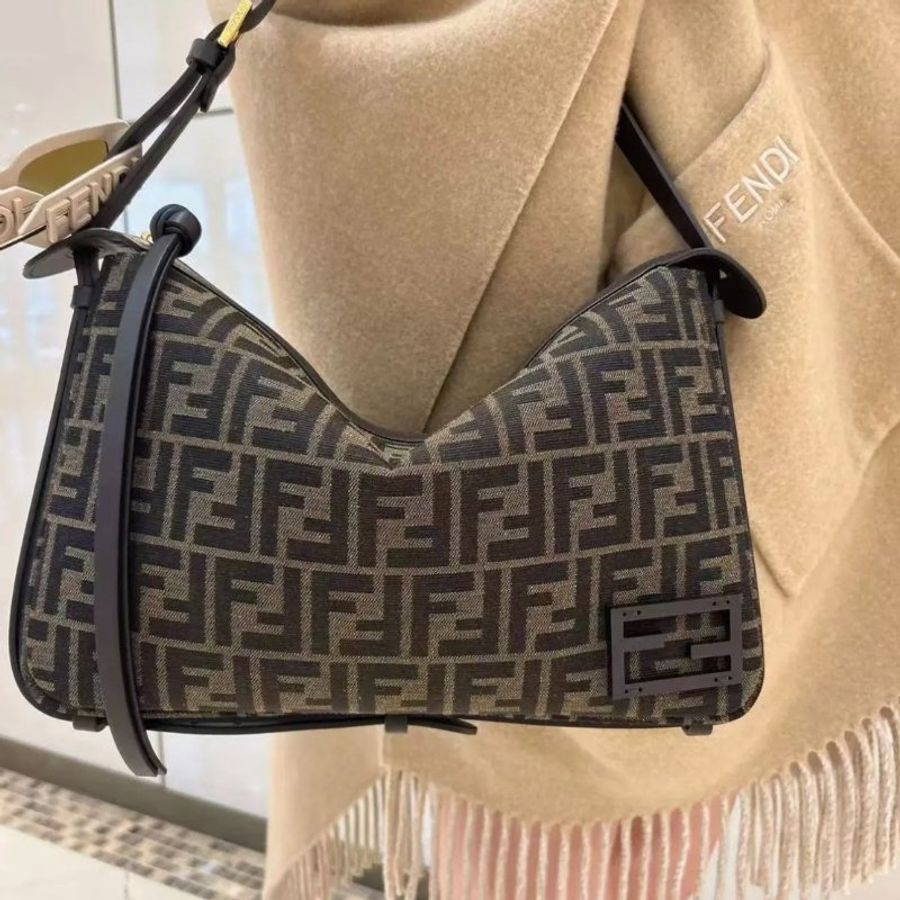 🎁母親節特價🎁Fendi 8BR829 中款 FF 提花布料包 Simply FENDI包 - 優雅簡約的奢華設計-3