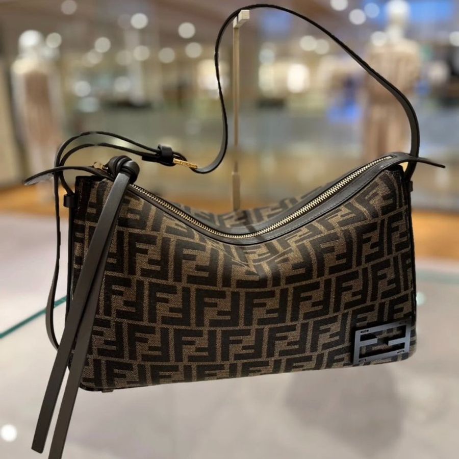 🎁母親節特價🎁Fendi 8BR829 中款 FF 提花布料包 Simply FENDI包 - 優雅簡約的奢華設計-4
