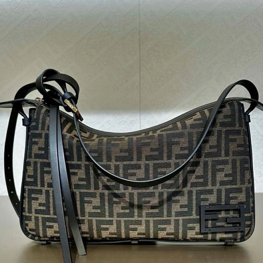 🎁母親節特價🎁Fendi 8BR829 中款 FF 提花布料包 Simply FENDI包 - 優雅簡約的奢華設計-5