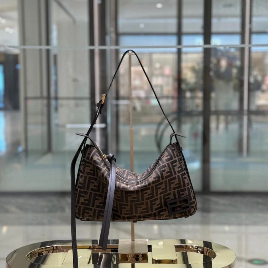 🎁母親節特價🎁Fendi 8BR829 中款 FF 提花布料包 Simply FENDI包 - 優雅簡約的奢華設計-8