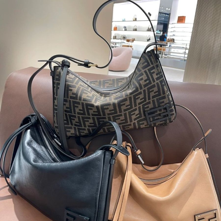 🎁母親節特價🎁Fendi 8BR829 中款 FF 提花布料包 Simply FENDI包 - 優雅簡約的奢華設計-9