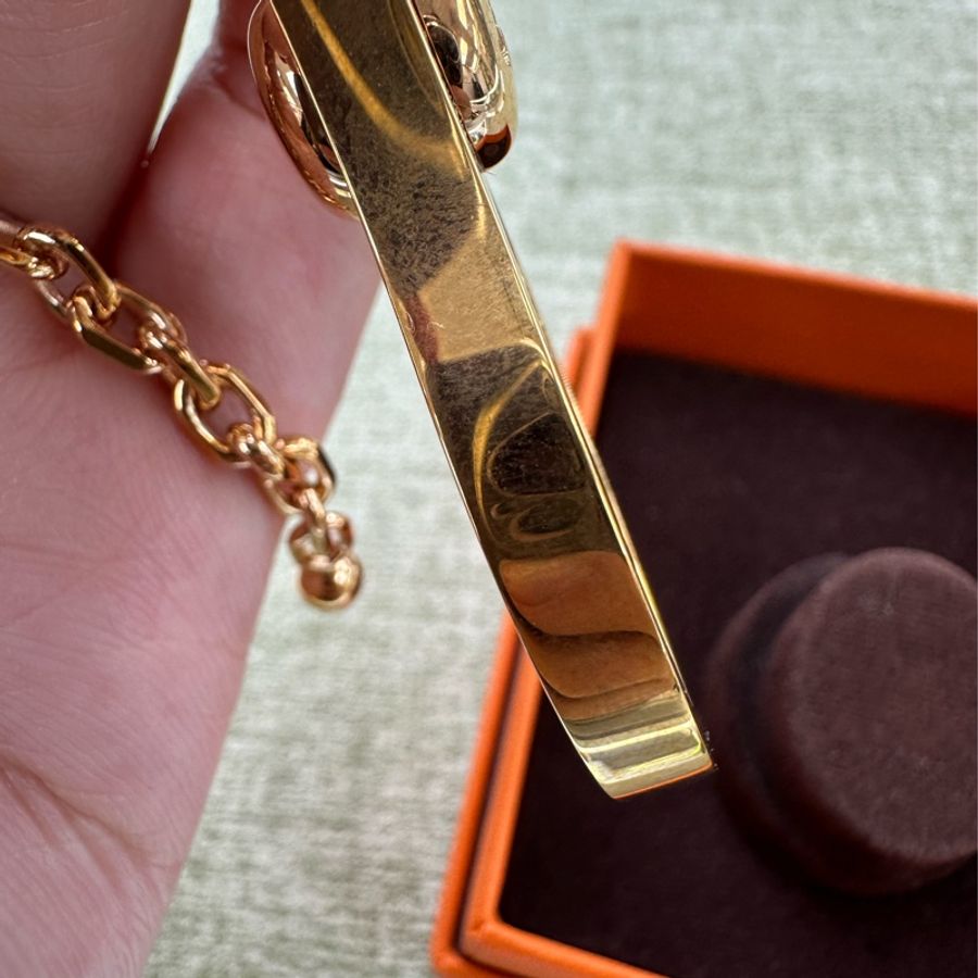 🤍PRE OWNED HERMES金色萬用夾 手套夾 配件 配飾💛-7