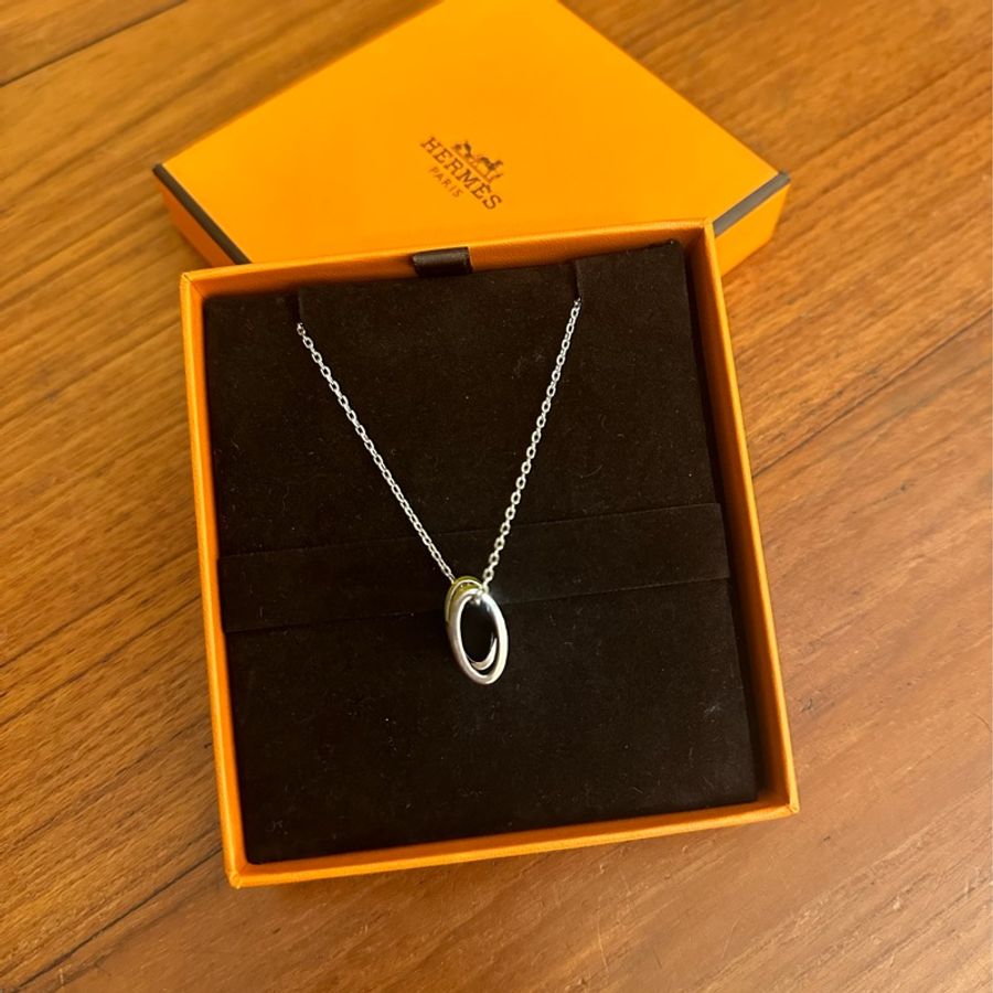 HERMES 黃H POP項鍊-2