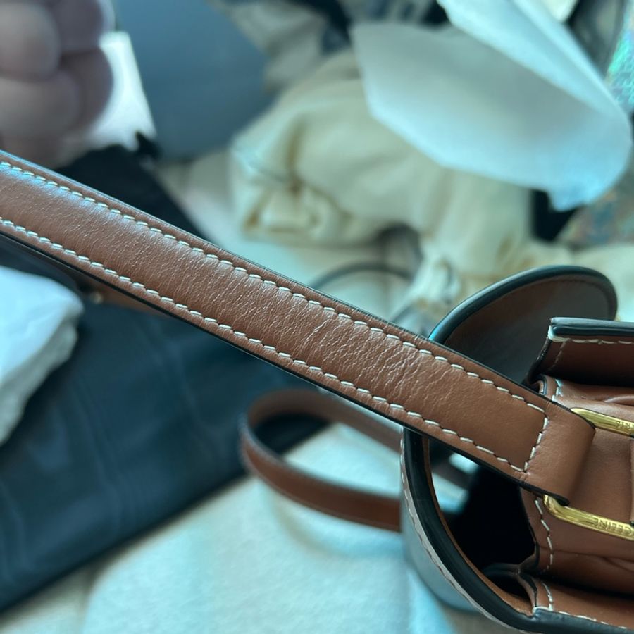 Celine Triomphe Teen Besace With Border (Tan color)-15