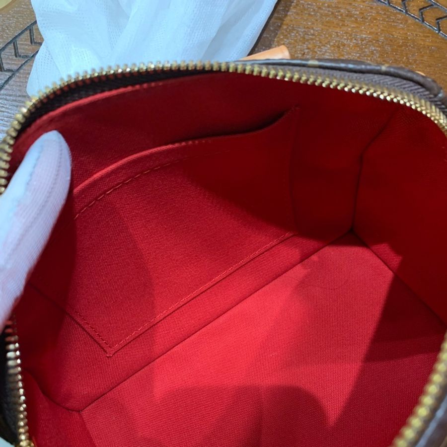 Louis VUITTON speedy 20老花配寛肩帶芯片款-8