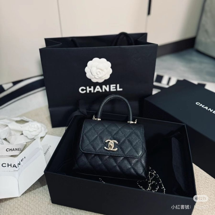 Chanel 香奈兒 mini coco handle 24k 黑金-1