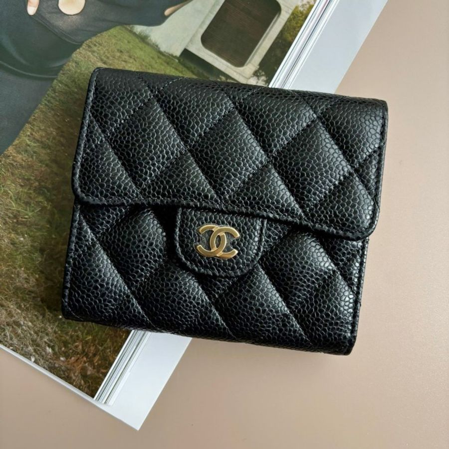::CHANEL:: AP0231金釦三摺短夾-0