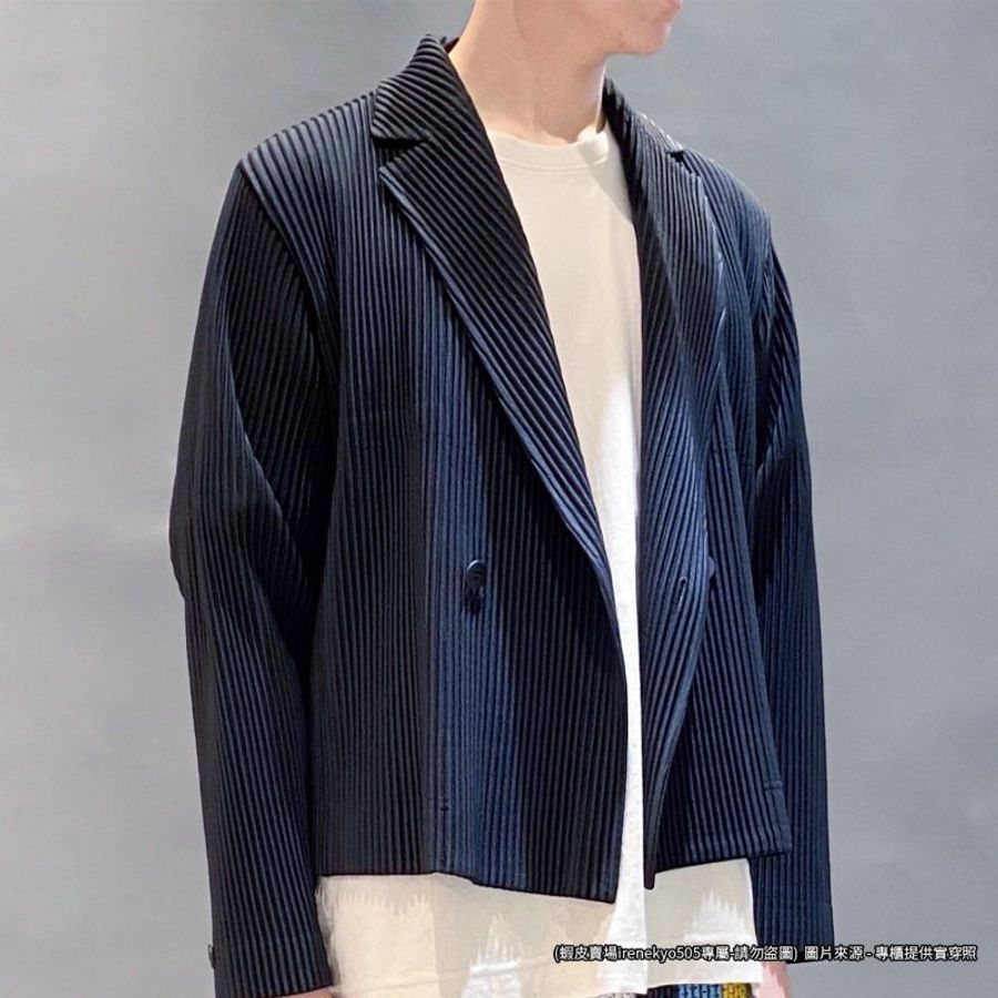 特價) HOMME PLISSE 黑色長袖外套3號ISSEY MIYAKE 三宅一生｜PopChill