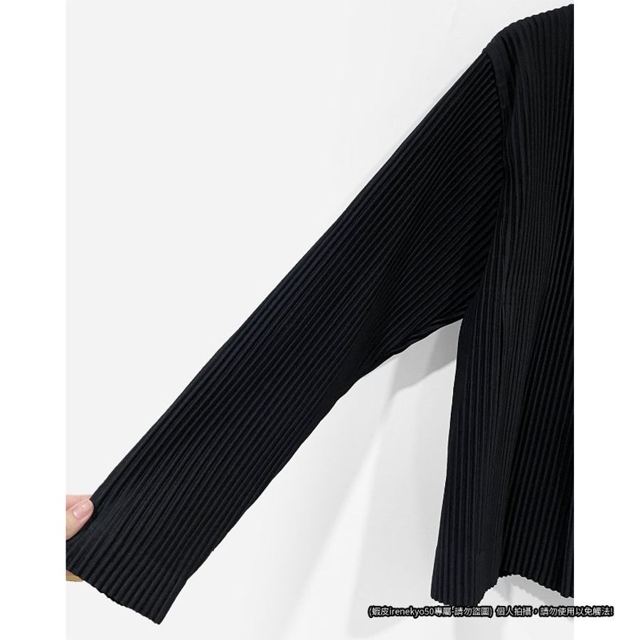 (特價) HOMME PLISSE 黑色長袖外套 3號 ISSEY MIYAKE 三宅一生-6