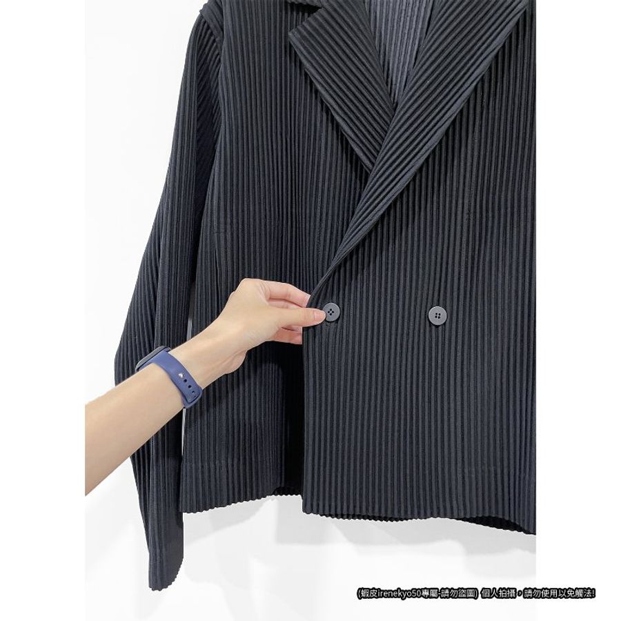 特價) HOMME PLISSE 黑色長袖外套3號ISSEY MIYAKE 三宅一生｜PopChill