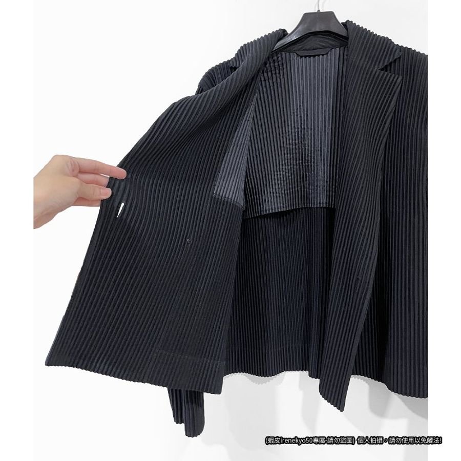 (特價) HOMME PLISSE 黑色長袖外套 3號 ISSEY MIYAKE 三宅一生-12