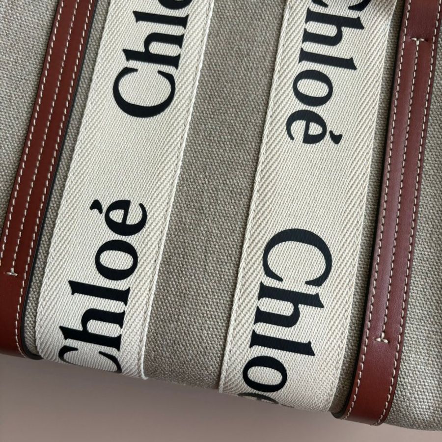 ::CHLOE:: WOODY 深咖皮革小款手提托特 TOTE (小)-2