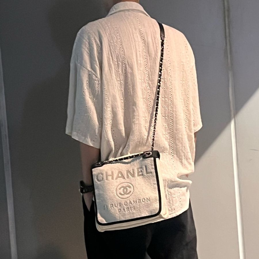 (極稀有)Chanel 香奈兒 31 RUE CAMBON 沙灘包 斜背包 單肩包 腋下包 多種背法🥰-21