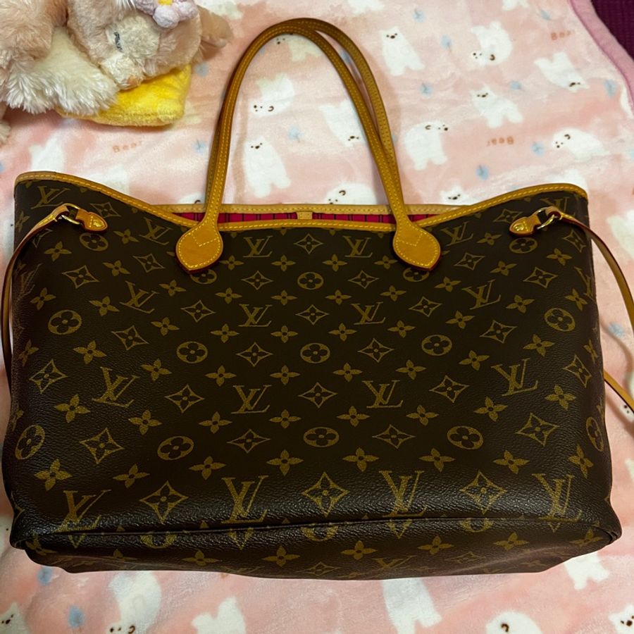 LV 中款 托特包 二手~(附購証發票)-11
