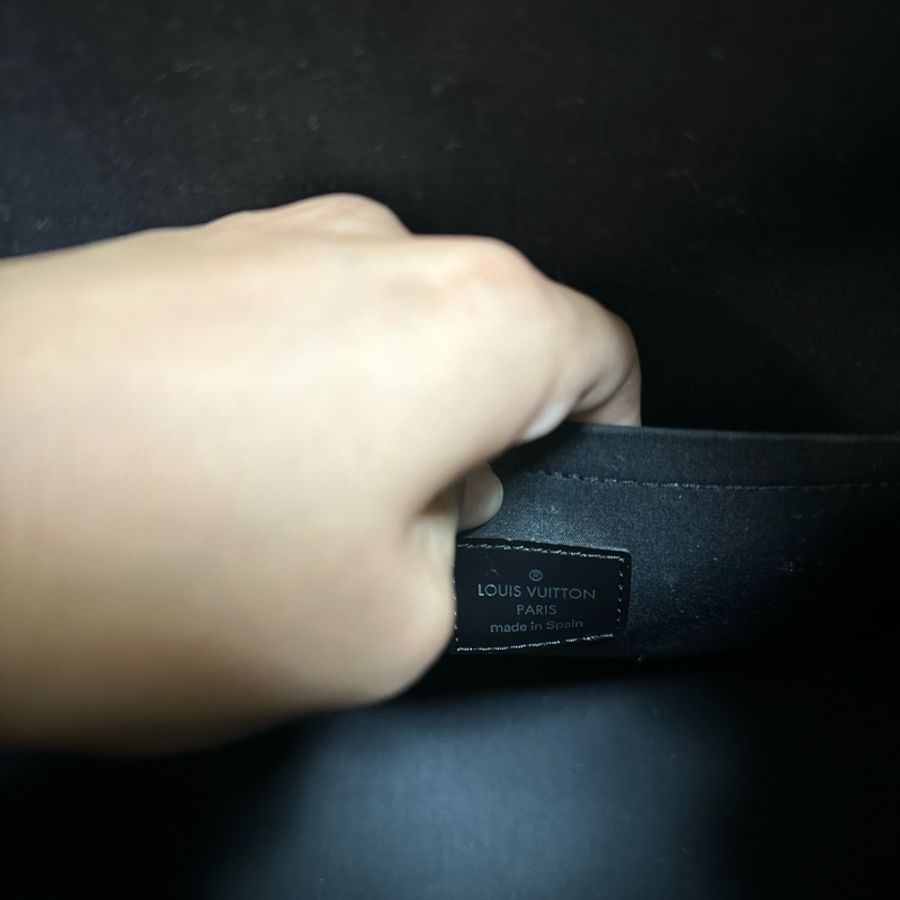 LV 水波紋系列托特包 黑色-10