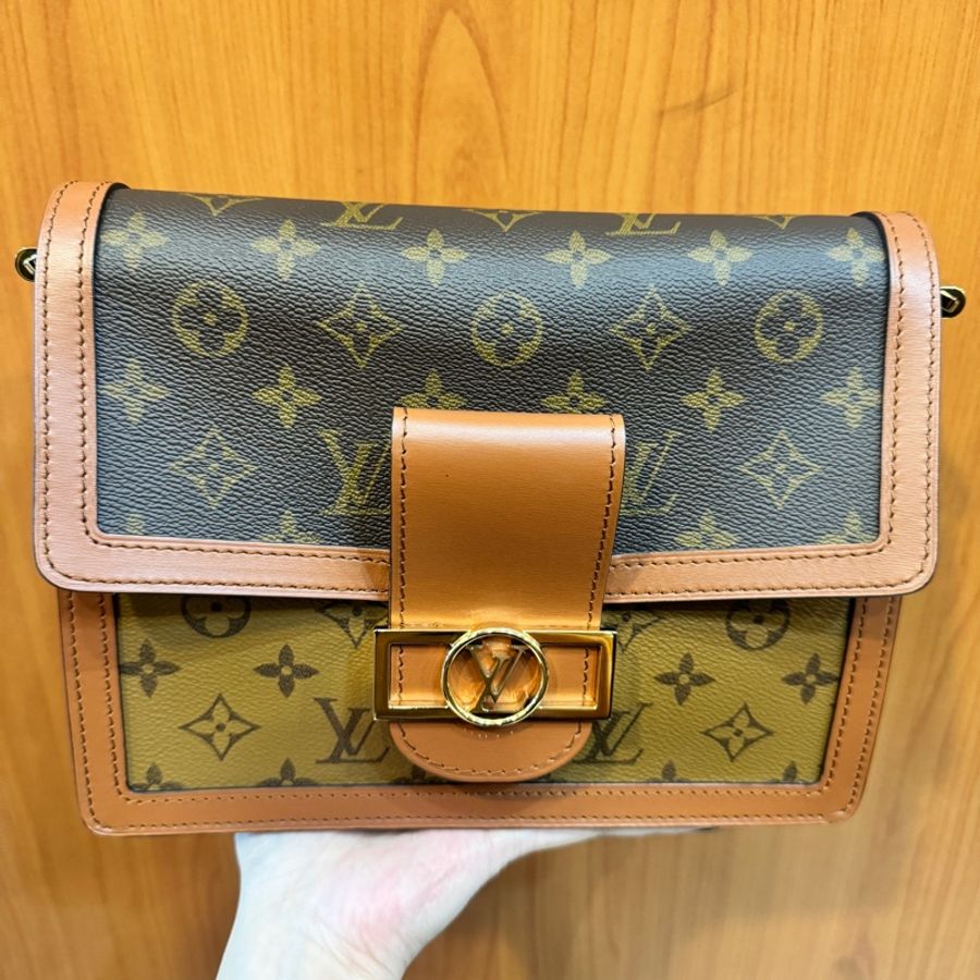 LV Dauphine MM 雙色達芙妮 新款釦頭 晶片款 M45958-0