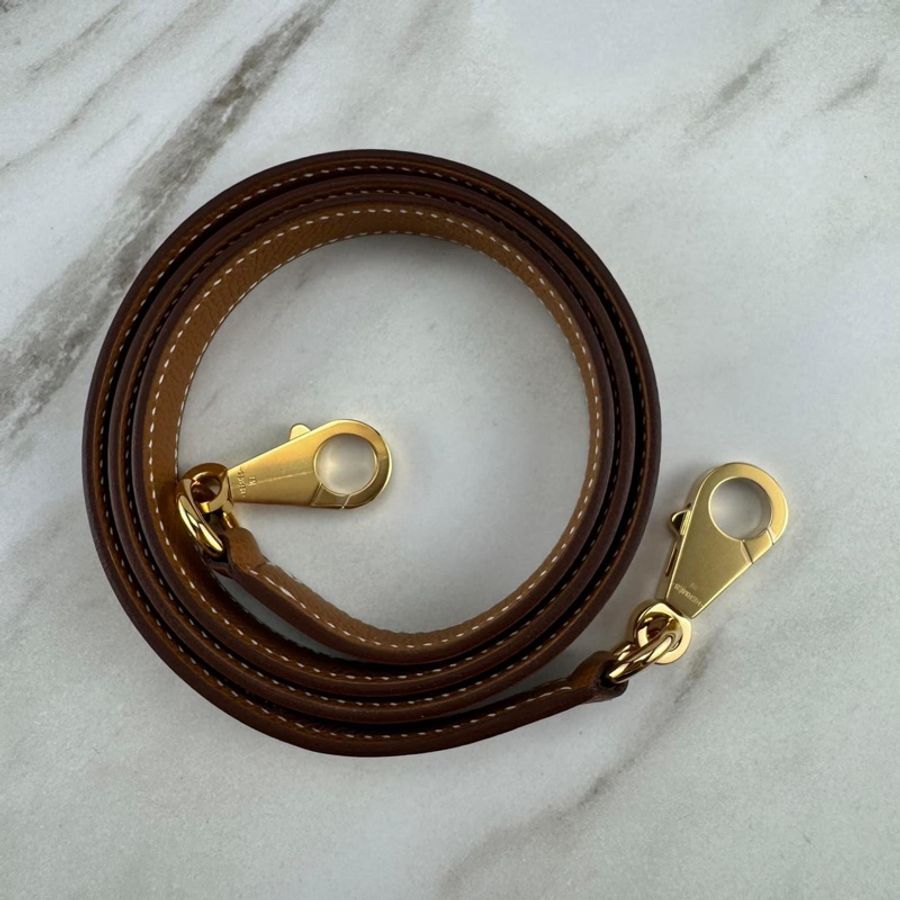 Hermès Kelly25 Epsom 外縫 37 Gold 金棕金釦-15