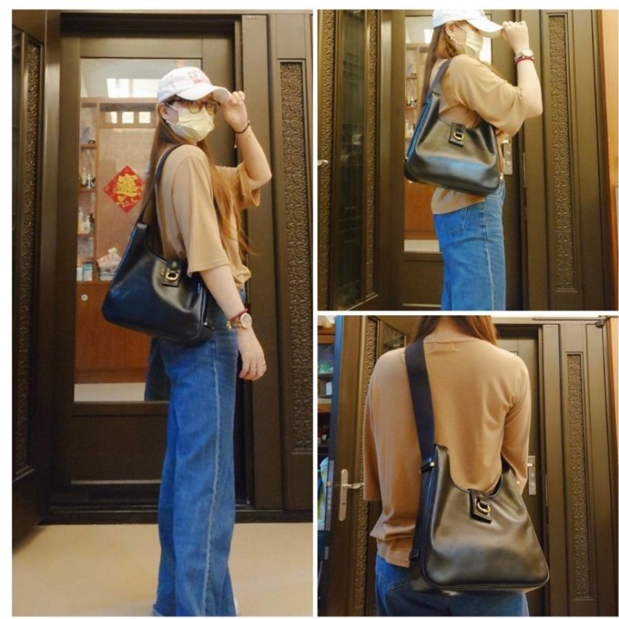(客訂)💕「中古」Hermes 愛馬仕 絕版 Tsako Hobo包肩背/斜背/手提包-4