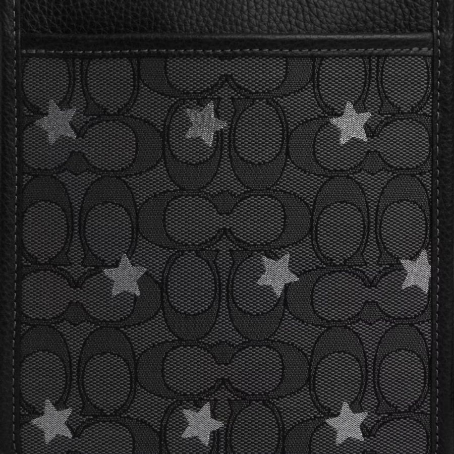 【COACH】SULLIVAN 經典Logo星星刺繡斜背包-SV/木炭灰色/黑色混合色(CP177)-5