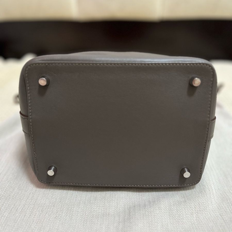 Hermes Toolbox 20灰色銀扣愛馬仕牛奶盒Evercolor Etain-2