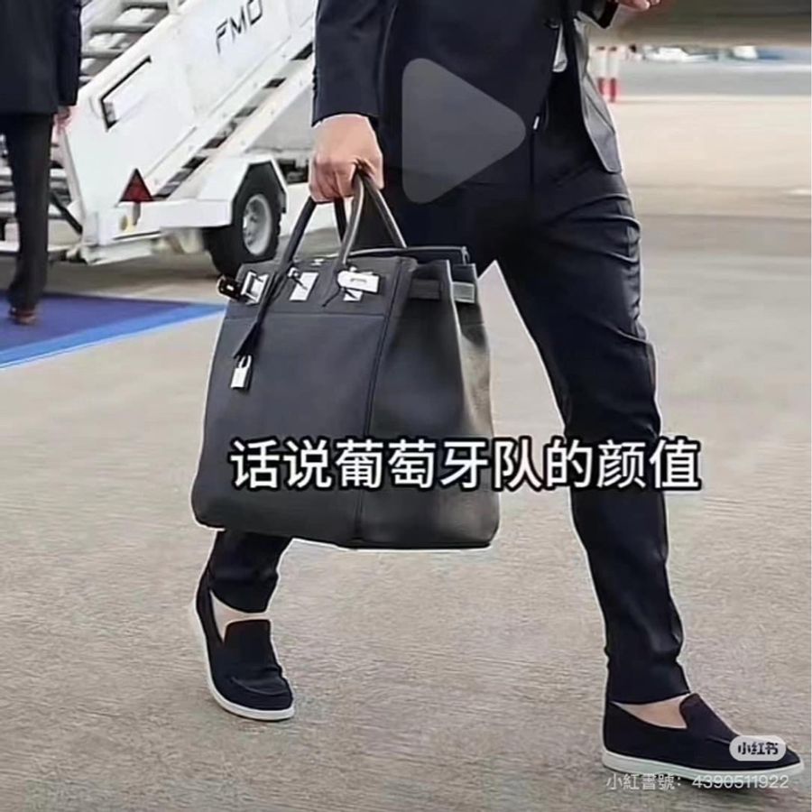 Hermès HAC Birkin 40 Caban黑藍色 三拼色銀釦 經典柏金包-3