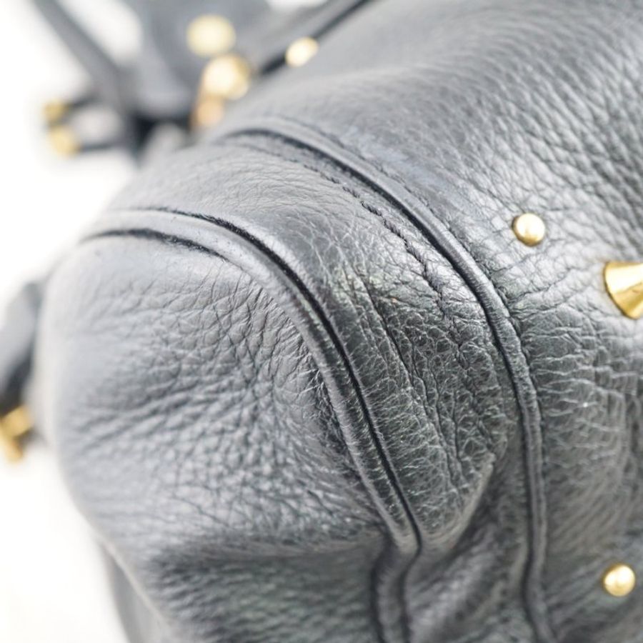 CHLOE Paddington bag 黑色牛皮鎖頭包 手提包 肩背包-8
