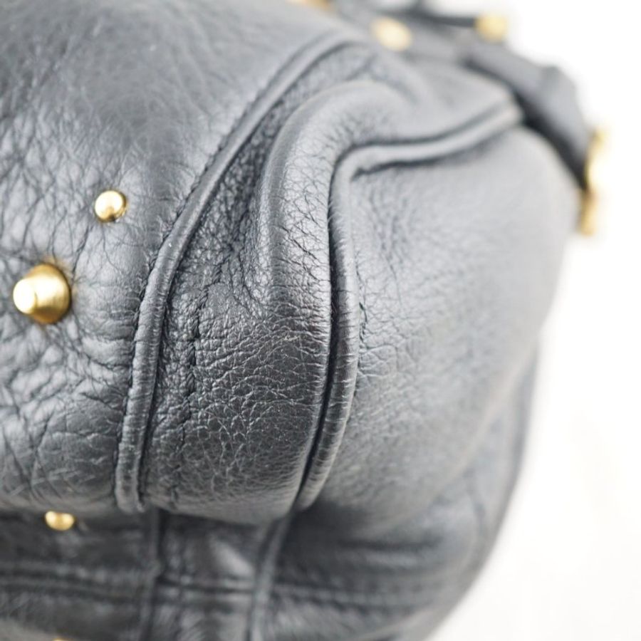 CHLOE Paddington bag 黑色牛皮鎖頭包 手提包 肩背包-9