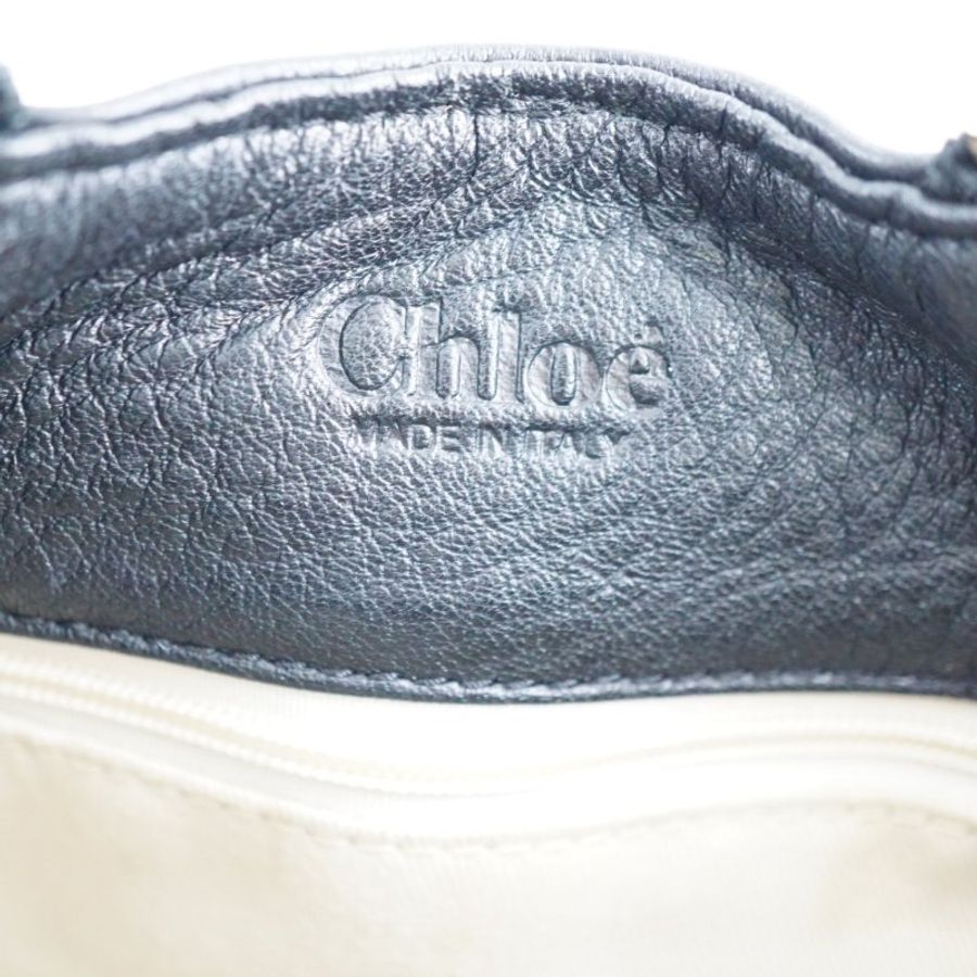 CHLOE Paddington bag 黑色牛皮鎖頭包 手提包 肩背包-15