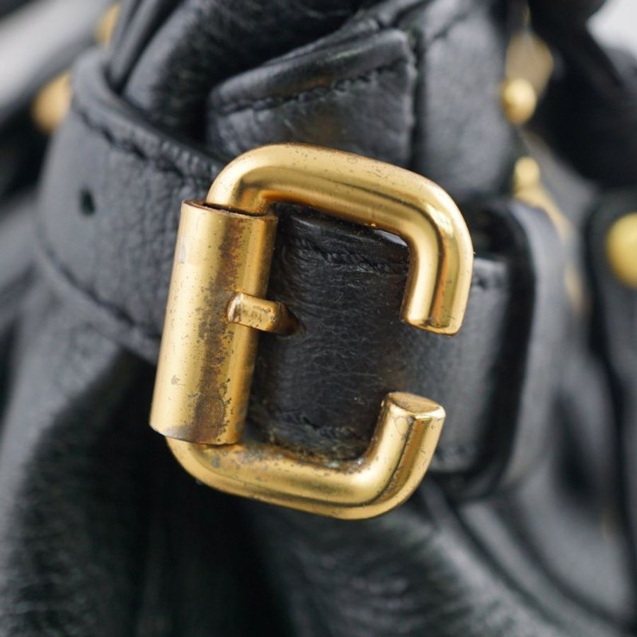 CHLOE Paddington bag 黑色牛皮鎖頭包 手提包 肩背包-17