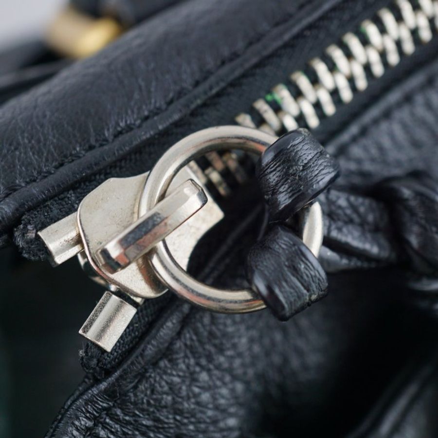 CHLOE Paddington bag 黑色牛皮鎖頭包 手提包 肩背包-19
