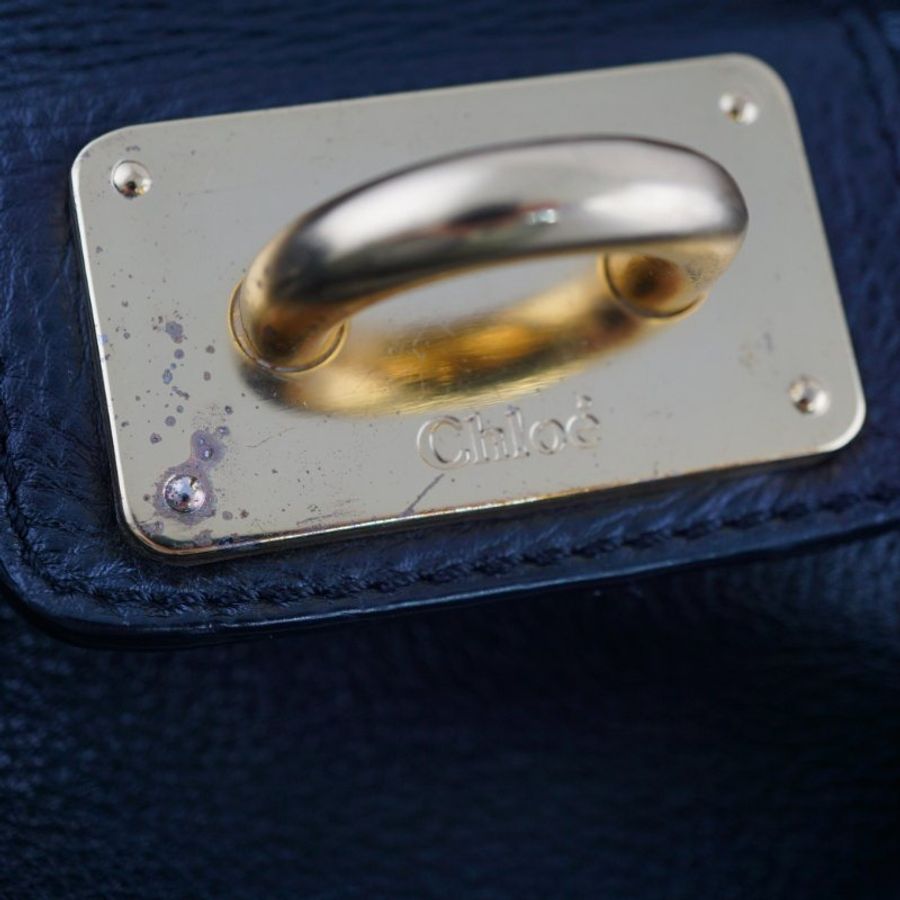 CHLOE Paddington bag 黑色牛皮鎖頭包 手提包 肩背包-27
