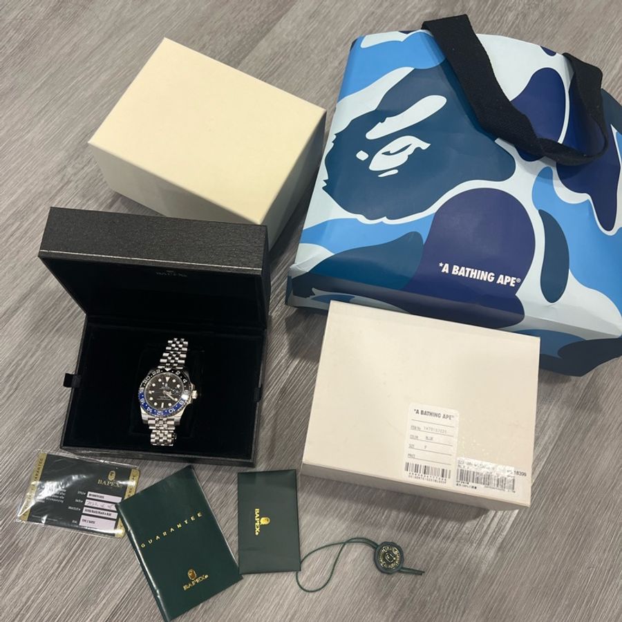（可交流）Bape type2 藍黑圈 蝙蝠俠  五銖帶-1