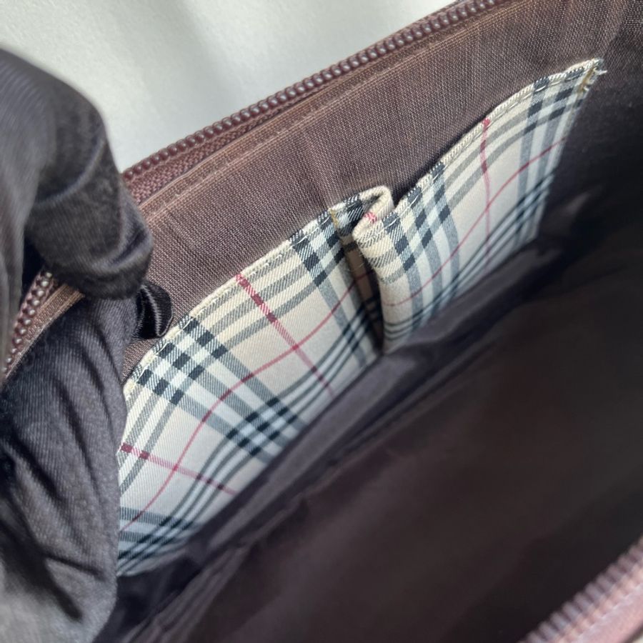 Burberry 貝殼包 牛皮斜紋 手提包 肩背包-20
