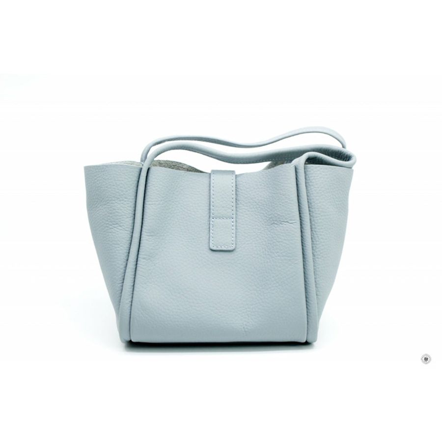 Furla Pebble Leather Pale Blue Small Tote Bag-2