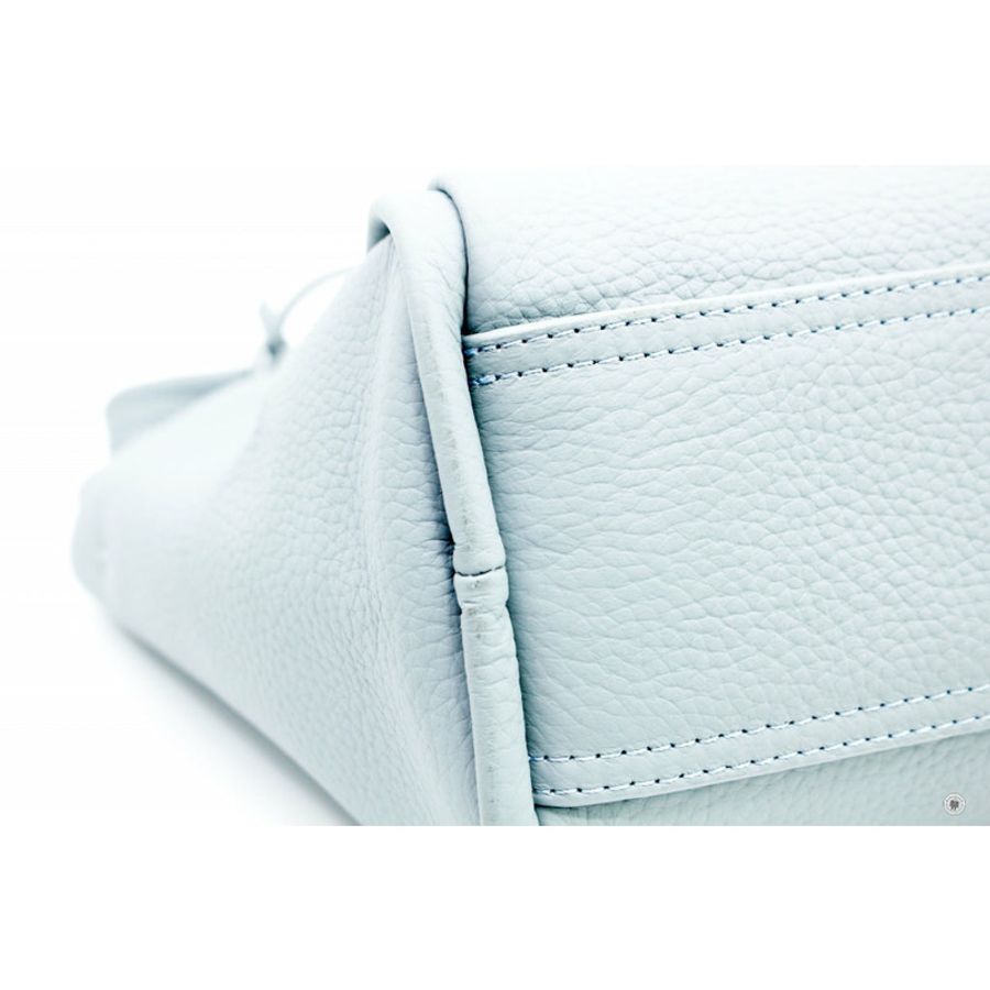 Furla Pebble Leather Pale Blue Small Tote Bag-4